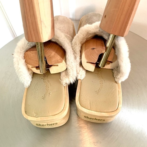 Vintage SKECHERS chunky platform mules 90s y2k clogs bratz fuzzy womens 9 - Picture 8 of 11